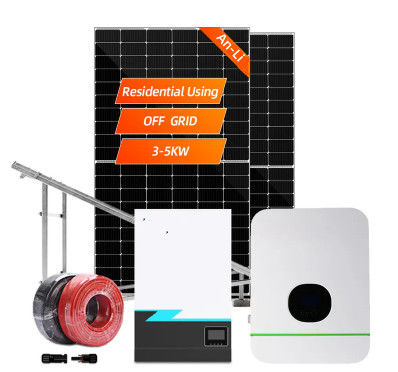 Zonne-energiesystemen 3KW 5KW 10KW 20KW 30KW On Grid Off Grid Hybride zonnepaneelsysteem voor thuis