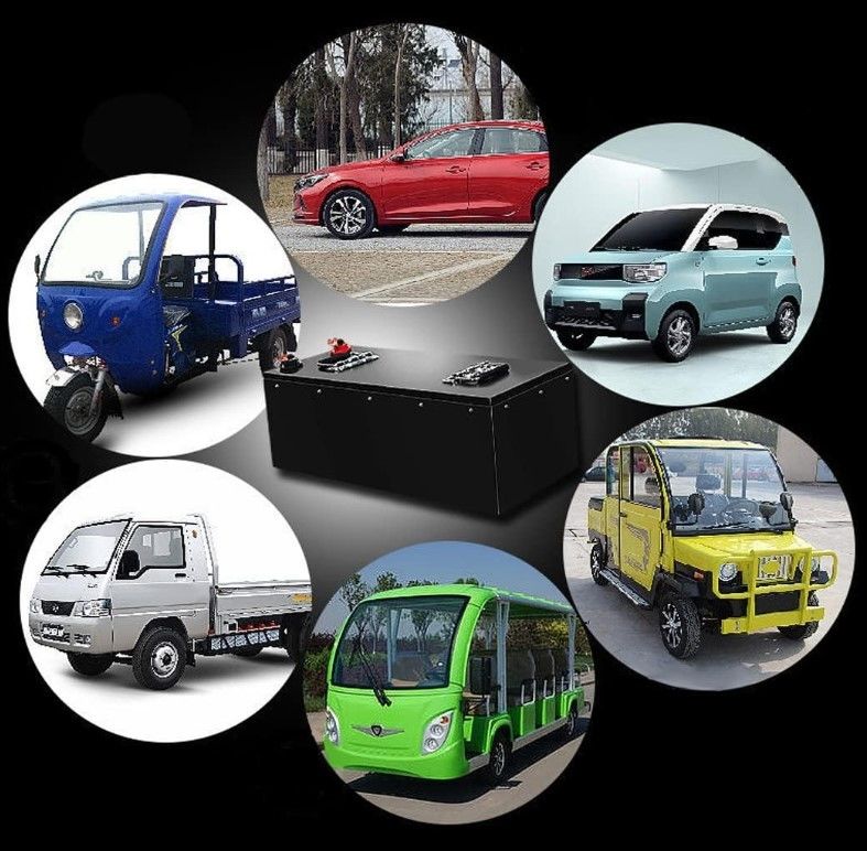 48V 100Ah LiFePO4 Lithiumbatterij 3000+ Diepe Cyclus Met BMS Backup Power Voor E Driewieler Elektrische Auto