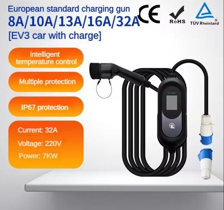 Smart Fast Weatherproof Outdoor Portable EV Car AC Charging Stack met batterij Muuropgeladen oplaadstations Gratis Stand